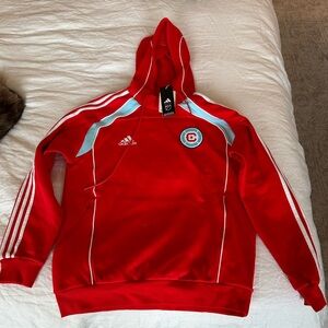Adidas Chicago Fire Red and Light Blue Hoodie